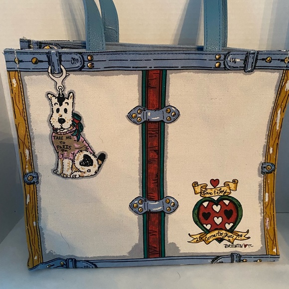 Brighton 2019 "In Love We Trust" 3pc Canvas Tote Bag & 2 Matching Pouch Set NWT - Picture 13 of 16